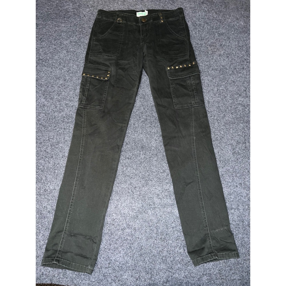 Dream Out Loud Selena Gomez Olive Green Studded Cargo Pants Womens Size 3